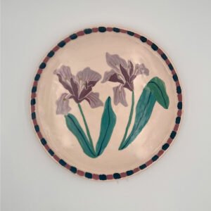 Platones Iris – Platos artesanal de cerámica pintado a mano de la colección Flores